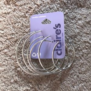 Claire’s Set of 3 hoop earrings